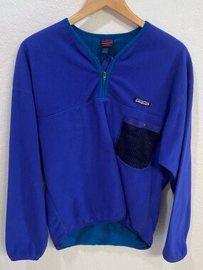 Vintage Patagonia Men’s Quarter Zip Fleece with Mesh Chest Pocket
